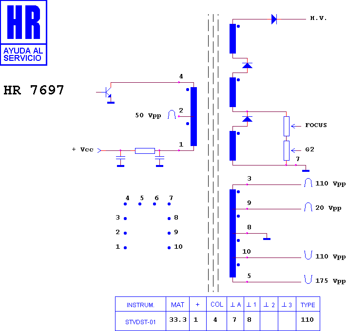 Schematic diagram for HR 7697