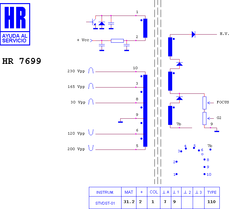 Schematic diagram for HR 7699