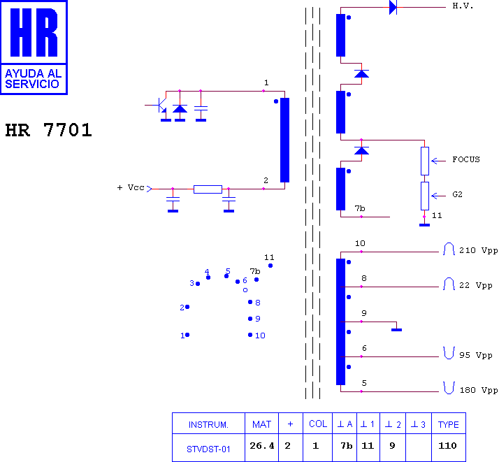 Schematic diagram for HR 7701