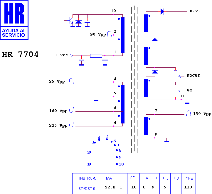 Schematic diagram for HR 7704