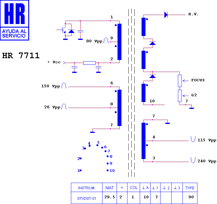 Schematic diagram for HR 7711