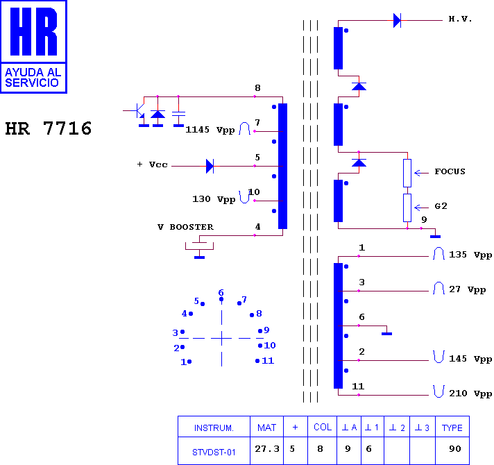 Schematic diagram for HR 7716