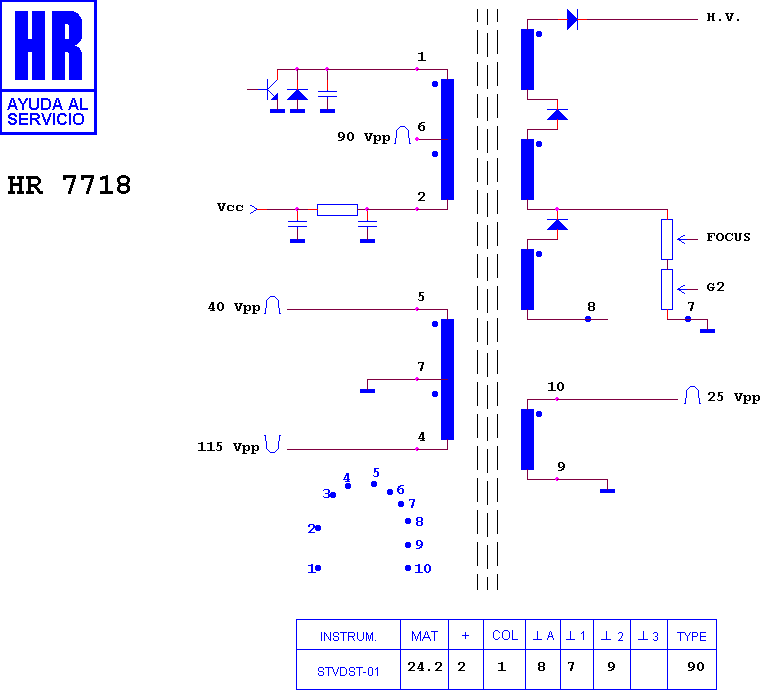 Schematic diagram for HR 7718