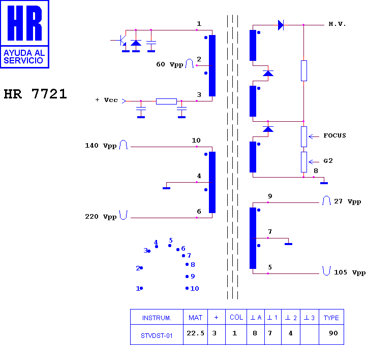 Schematic diagram for HR 7721