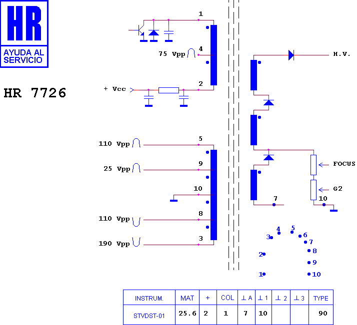 Schematic diagram for HR 7726
