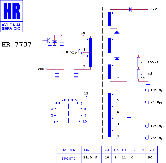 Schematic diagram for HR 7737