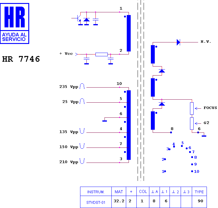 Schematic diagram for HR 7746