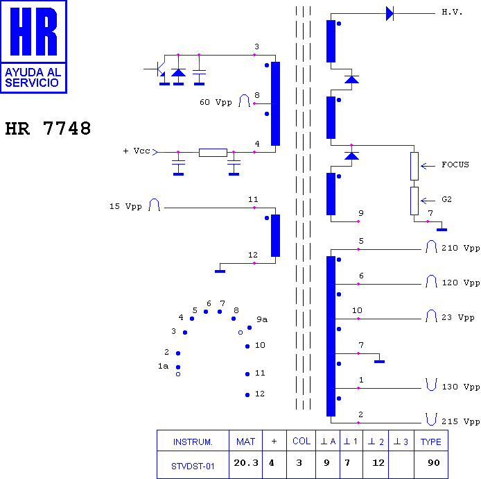 Schematic diagram for HR 7748