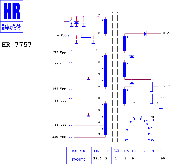 Schematic diagram for HR 7757
