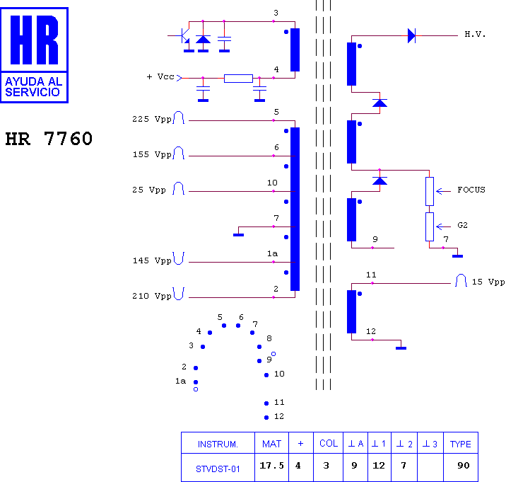 Schematic diagram for HR 7760