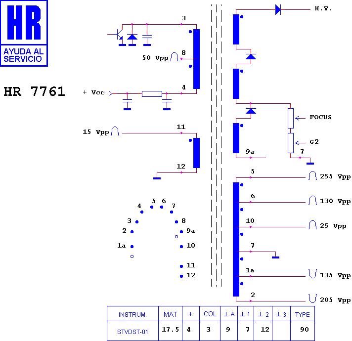 Schematic diagram for HR 7761