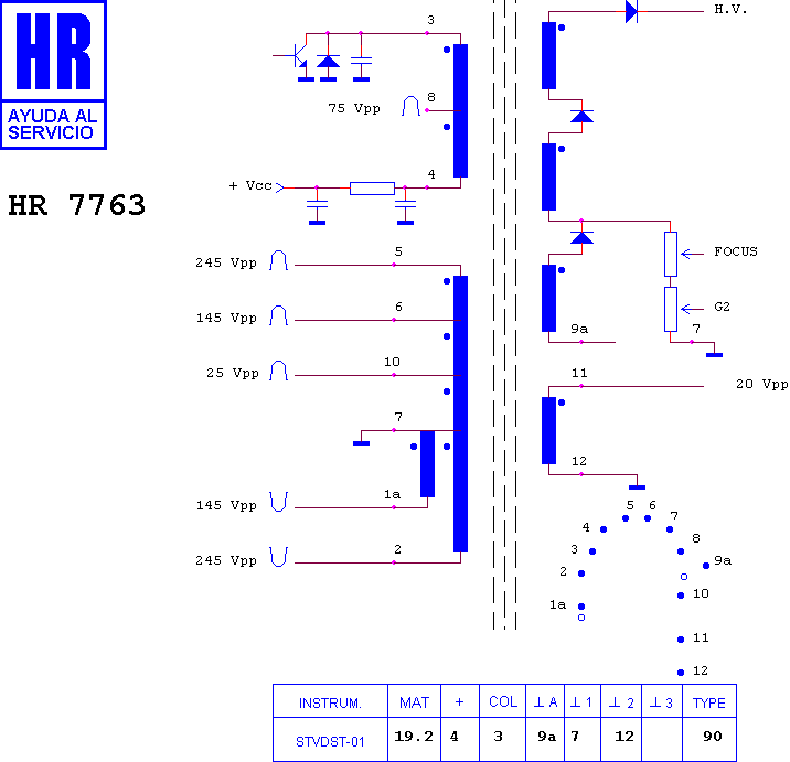 Schematic diagram for HR 7763