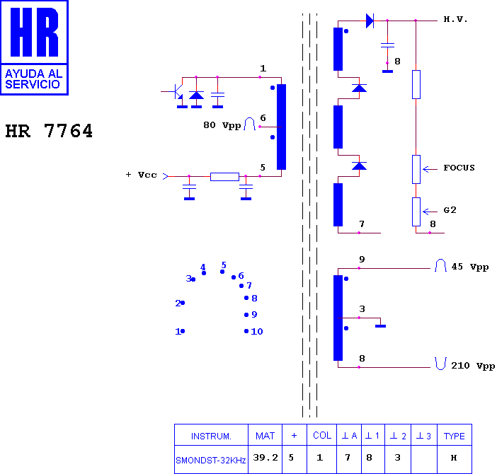 Schematic diagram for HR 7764