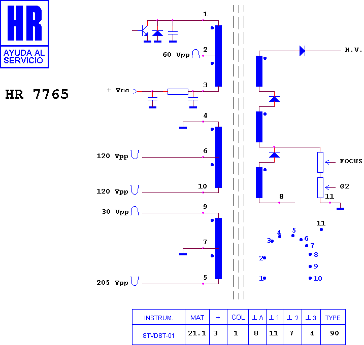 Schematic diagram for HR 7765