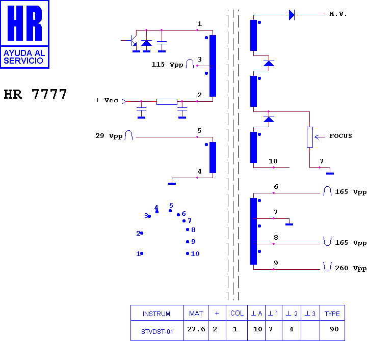 Schematic diagram for HR 7777