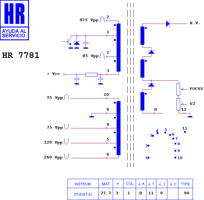 Schematic diagram for HR 7781