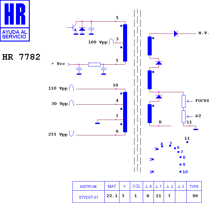 Schematic diagram for HR 7782