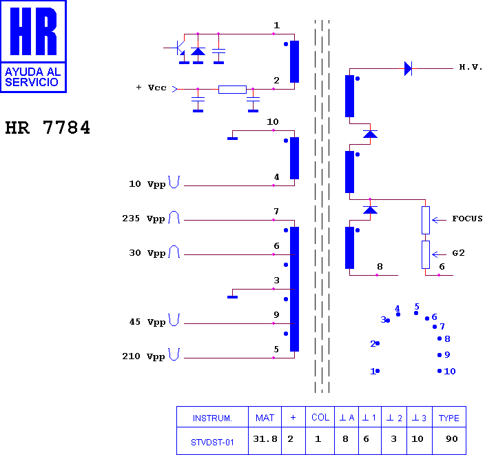 Schematic diagram for HR 7784