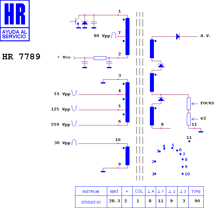 Schematic diagram for HR 7789