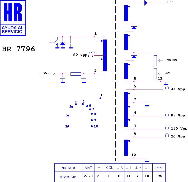 Schematic diagram for HR 7796