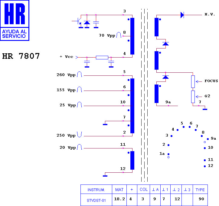 Schematic diagram for HR 7807
