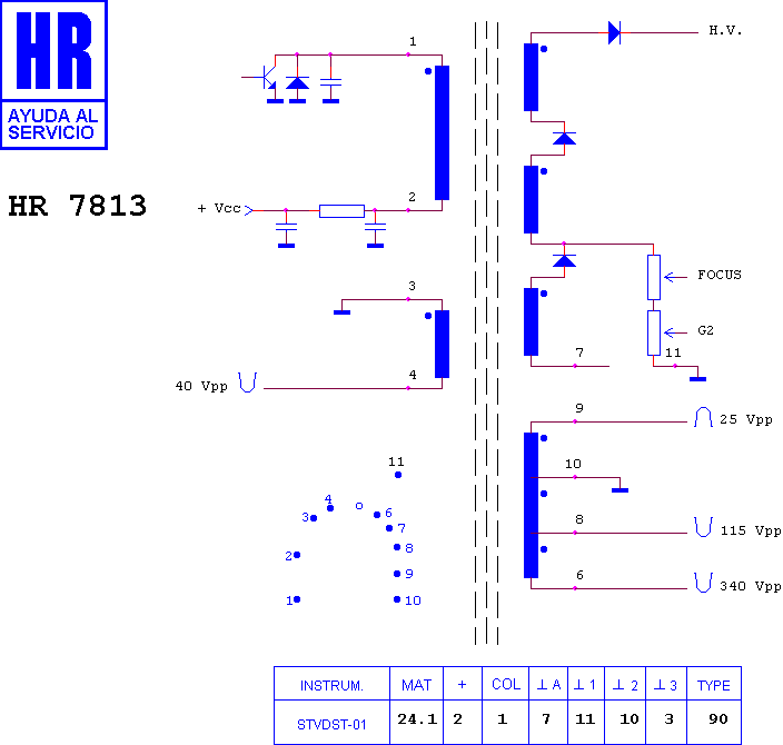 Schematic diagram for HR 7813
