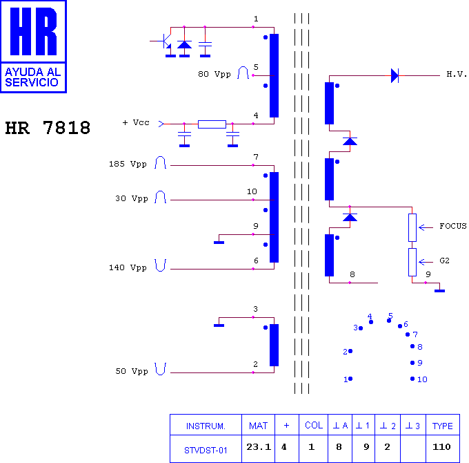 Schematic diagram for HR 7818