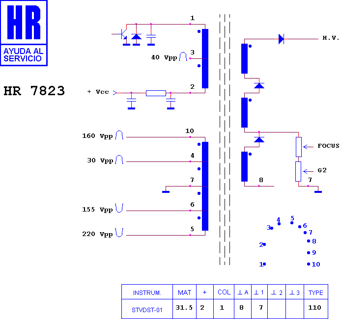 Schematic diagram for HR 7823