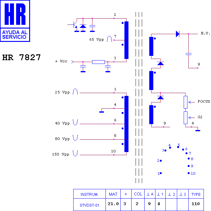 Schematic diagram for HR 7827