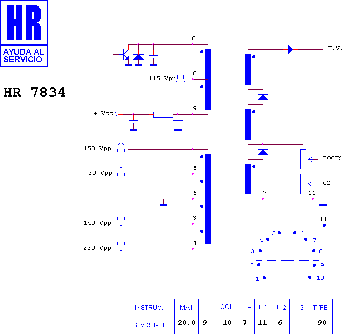 Schematic diagram for HR 7834