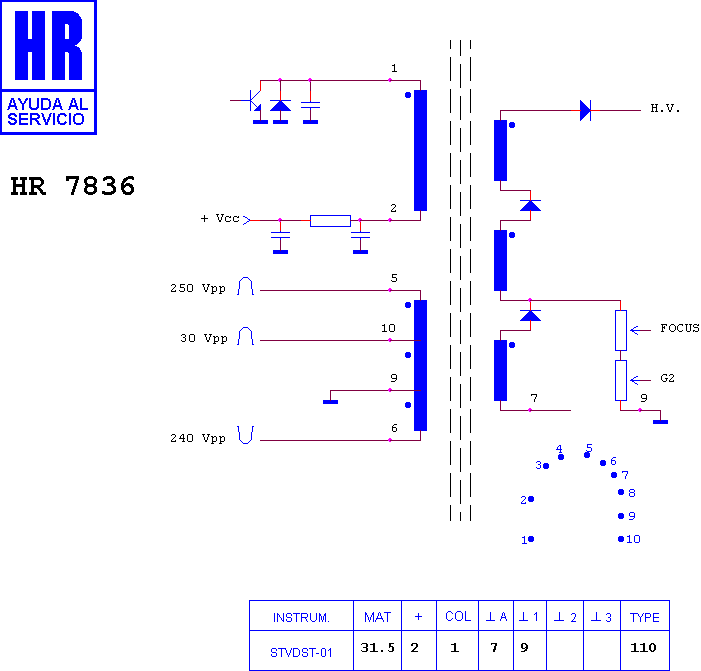 Schematic diagram for HR 7836