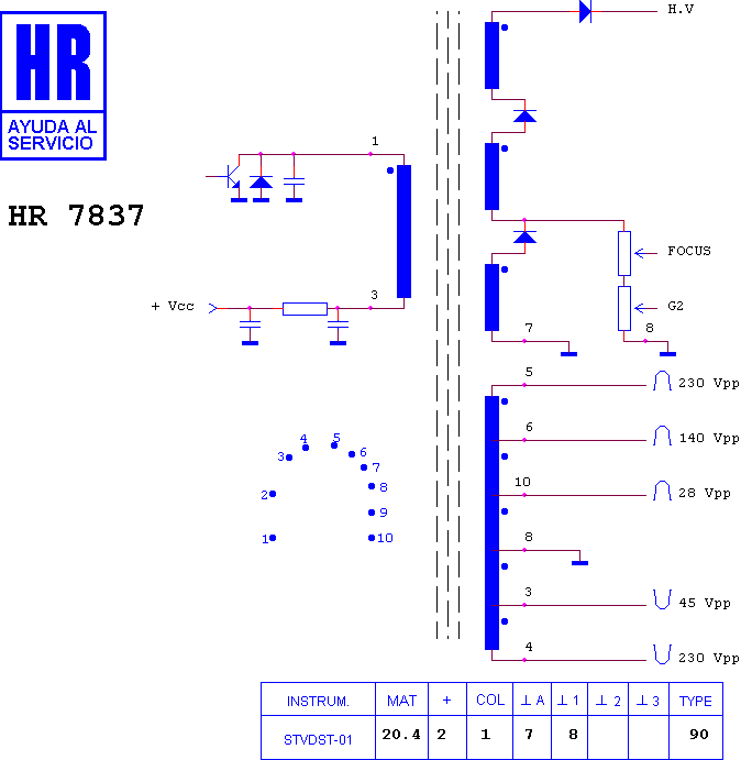 Schematic diagram for HR 7837