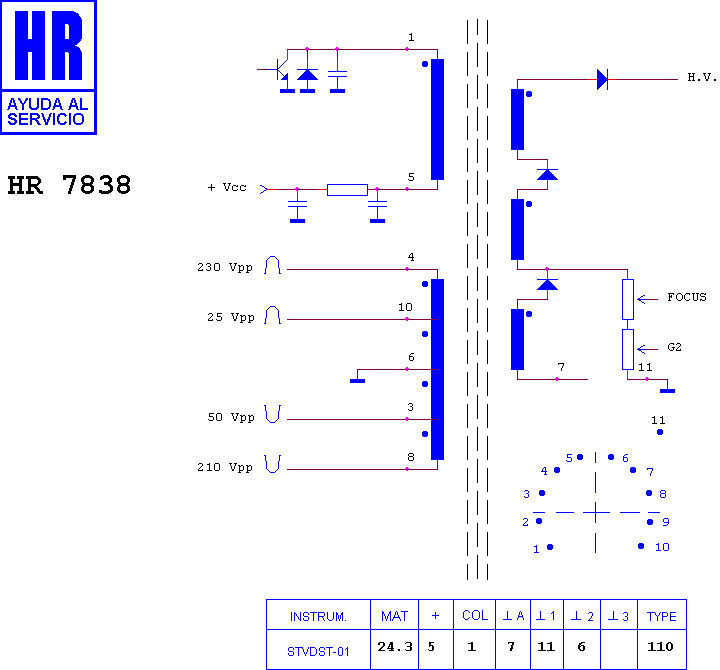 Schematic diagram for HR 7838