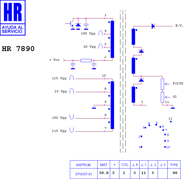 Schematic diagram for HR 7890