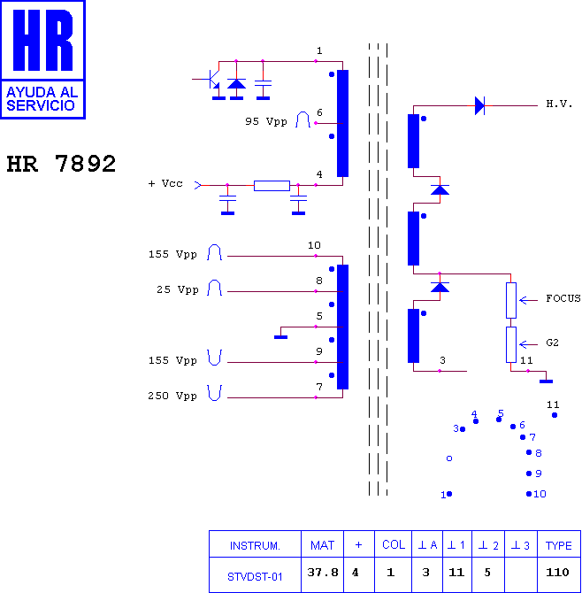 Schematic diagram for HR 7892