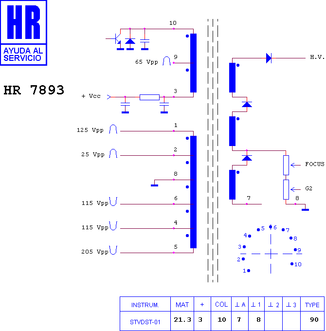 Schematic diagram for HR 7893