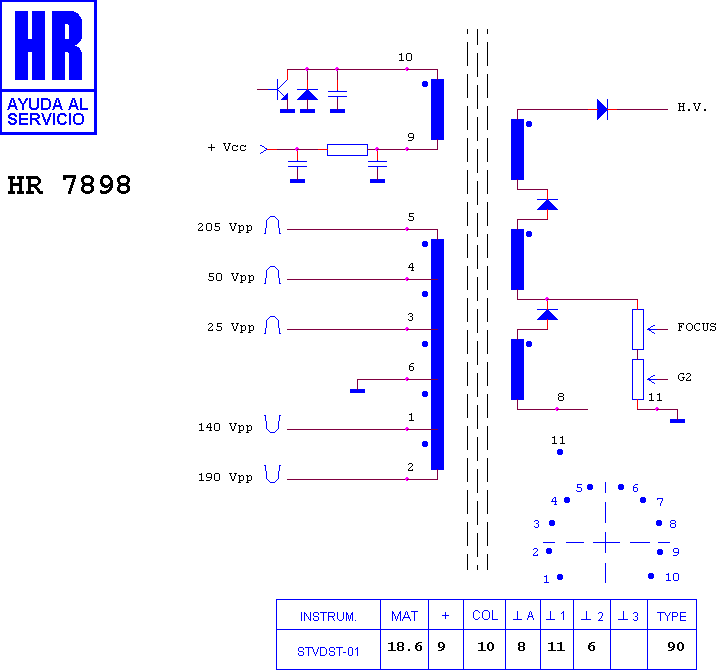 Schematic diagram for HR 7898