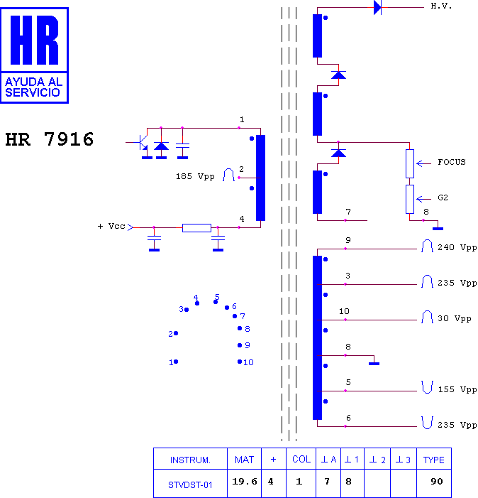 Schematic diagram for HR 7916
