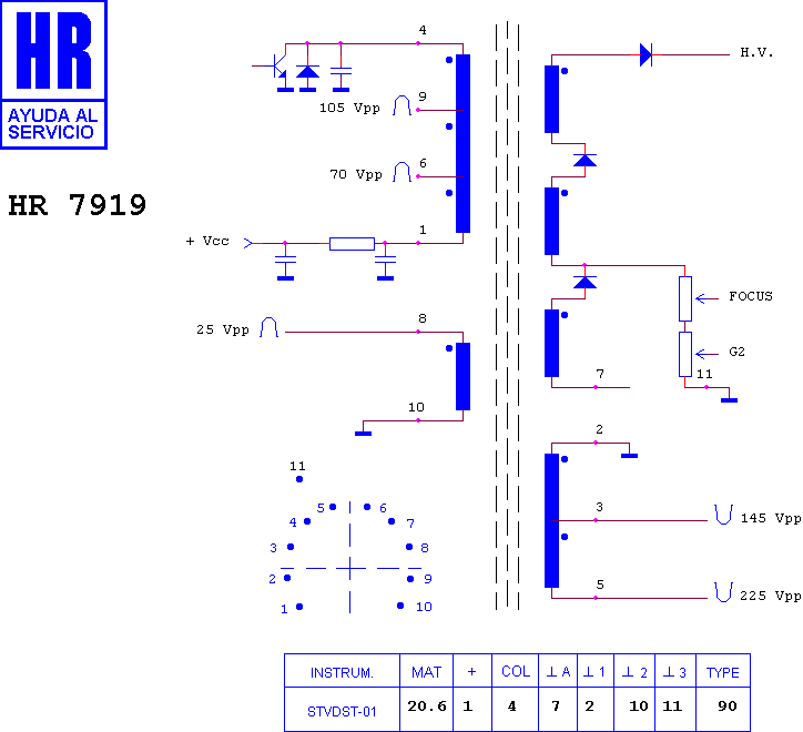 Schematic diagram for HR 7919