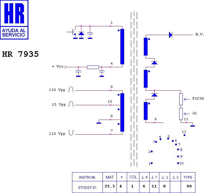 Schematic diagram for HR 7935
