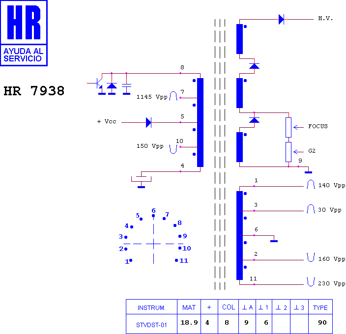Schematic diagram for HR 7938