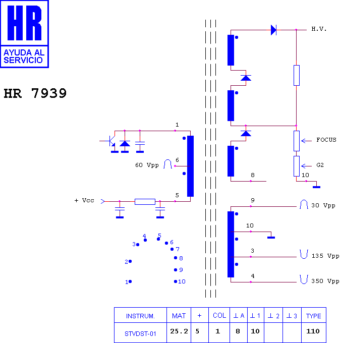 Schematic diagram for HR 7939