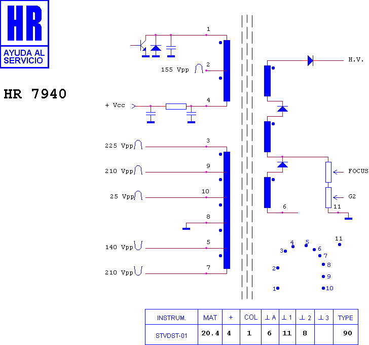 Schematic diagram for HR 7940