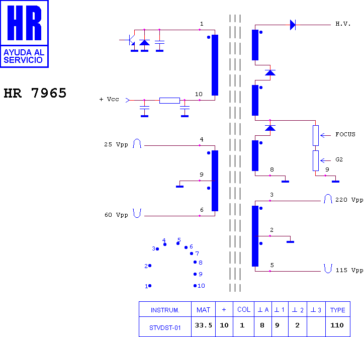 Schematic diagram for HR 7965