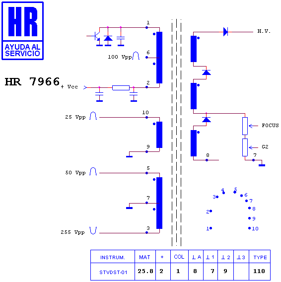 Schematic diagram for HR 7966