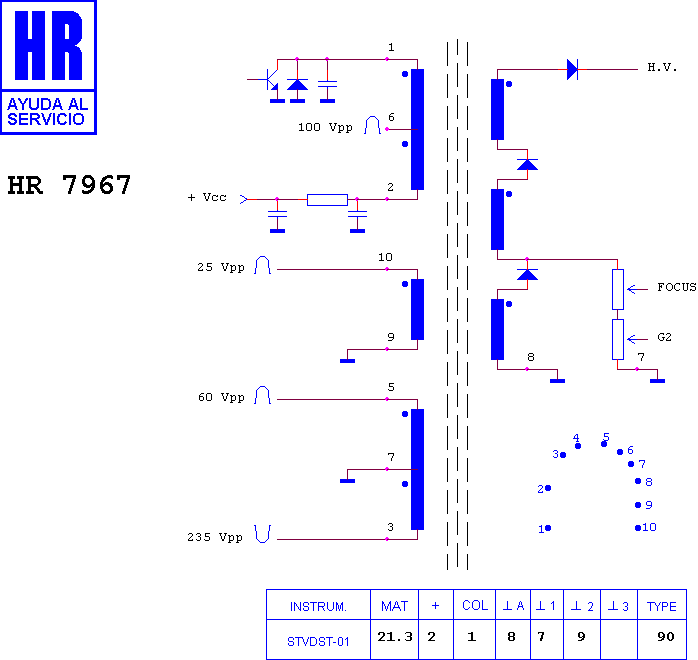 Schematic diagram for HR 7967