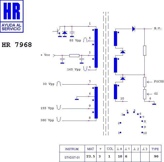 Schematic diagram for HR 7968
