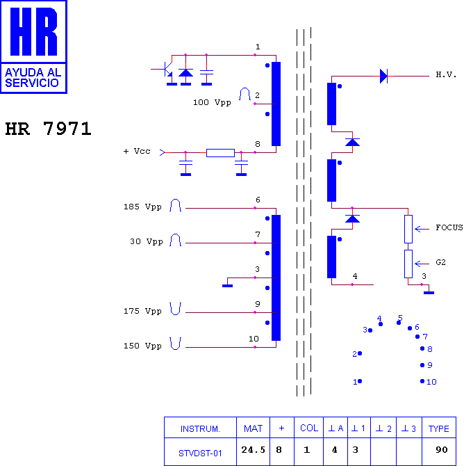 Schematic diagram for HR 7971