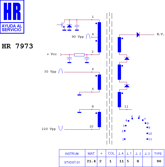 Schematic diagram for HR 7973