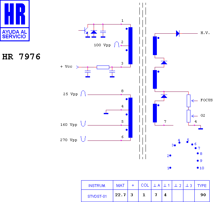 Schematic diagram for HR 7976